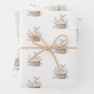 Ostern Brunch & Egg Hunt Bunny Basket mit Eiern Geschenkpapier Set