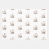 Ostern Brunch & Egg Hunt Bunny Basket mit Eiern Geschenkpapier Set (Vorderseite)