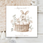 Ostern Brunch & Egg Hunt Bunny Basket mit Eiern Serviette