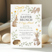 Ostern Brunch & Egg Hunt Bunny Spring Florals Einladung