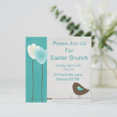 Ostern-Brunch laden ein Einladung (Stehend Vorderseite)