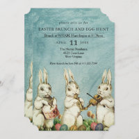 Ostern Brunch und Eierjagd Vintag Bunny
