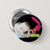 Ostern-Bulldoggenknopf Button (Vorne & Hinten)