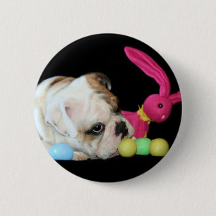 Ostern-Bulldoggenknopf Button