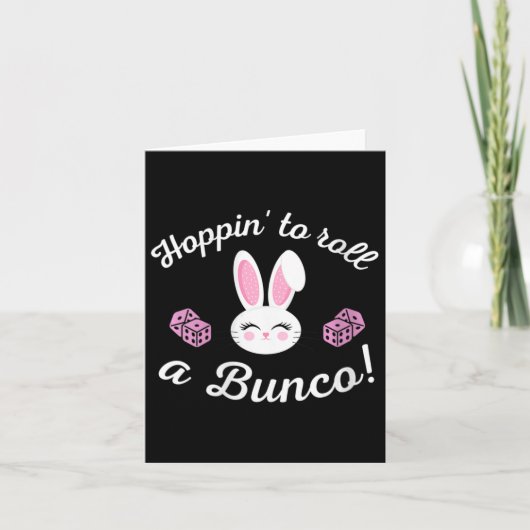 Ostern Bunco Hoppin zum Bunco Dice Bunny Karte (Vorderseite)