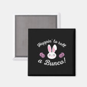 Ostern Bunco Hoppin zum Bunco Dice Bunny Magnet (Vorderseite/Rückseite)