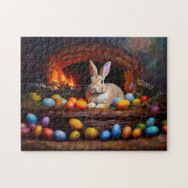 Ostern Bunny Bunte Ostereier Puzzle