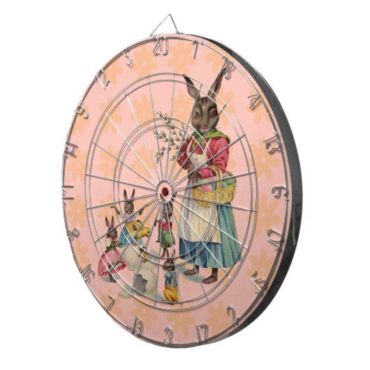 Ostern Bunny Chicken Bunny Egg Dartscheibe (Vorderseite rechts)