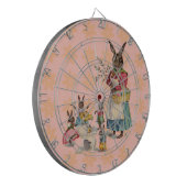 Ostern Bunny Chicken Bunny Egg Dartscheibe (Vorderseite Links)