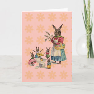 Ostern Bunny Chicken Bunny Egg Feiertagskarte