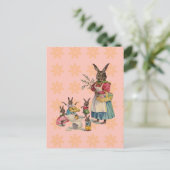 Ostern Bunny Chicken Bunny Egg Feiertagspostkarte (Stehend Vorderseite)