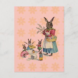 Ostern Bunny Chicken Bunny Egg Feiertagspostkarte