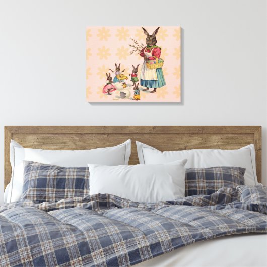Ostern Bunny Chicken Bunny Egg Leinwanddruck (Insitu (Schlafzimmer))