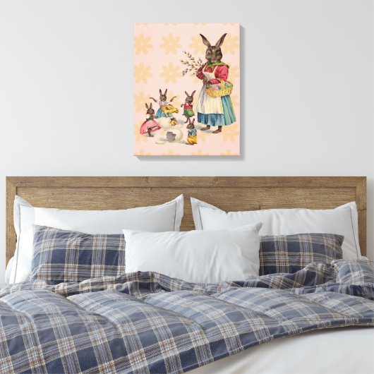 Ostern Bunny Chicken Bunny Egg Leinwanddruck (Insitu (Schlafzimmer))