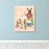 Ostern Bunny Chicken Bunny Egg Leinwanddruck (Insitu (Holzboden))