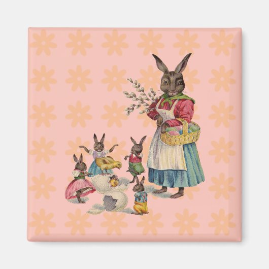 Ostern Bunny Chicken Bunny Egg Magnet (Vorne)