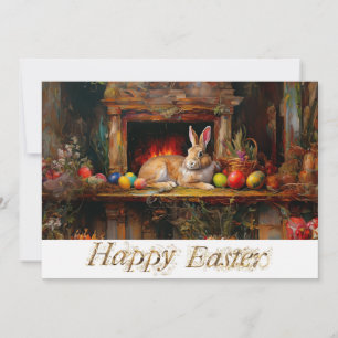 Ostern Bunny farbenfrohe Ostereier Happy Oster Feiertagskarte