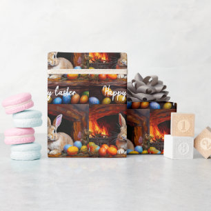 Ostern Bunny farbenfrohe Ostereier Happy Oster Geschenkpapier