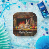 Ostern Bunny farbenfrohe Ostereier Happy Oster Pappteller (Party)