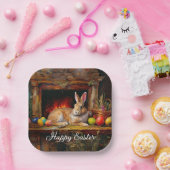 Ostern Bunny farbenfrohe Ostereier Happy Oster Pappteller (Party)