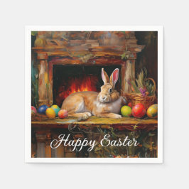 Ostern Bunny farbenfrohe Ostereier Happy Oster Serviette