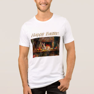Ostern Bunny farbenfrohe Ostereier Happy Oster Tri-Blend Shirt