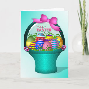 Ostern - bunte Eier Feiertagskarte