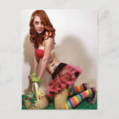 Ostern-Button oben Feiertagspostkarte (Vorderseite)