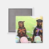 Ostern - Button - Zena und Gidget Magnet (Vorderseite/Rückseite)