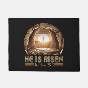 Ostern Christlich Er ist auferstanden Jesus  Fußmatte