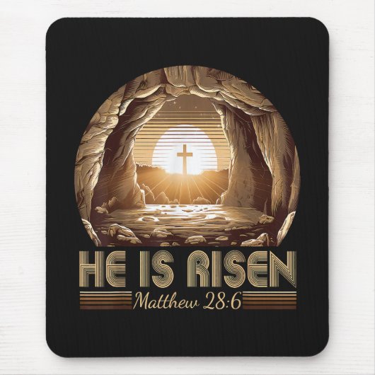 Ostern Christlich Er ist auferstanden Jesus Mousepad (Vorne)