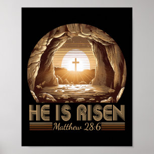 Ostern Christlich ist er riskiert Jesus leere Tomb Poster