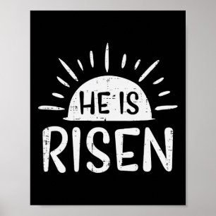 Ostern Christlich ist er riss Sun Auferstehung Män Poster