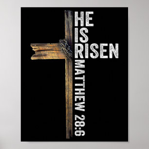 Ostern Christlich ist er riss Sun Auferstehung Män Poster