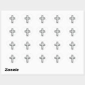Ostern/Christliches Kreuz Herz-Aufkleber (Blatt)