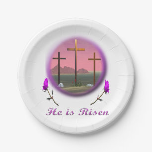 Ostern Christus ist Riserkarten Pappteller