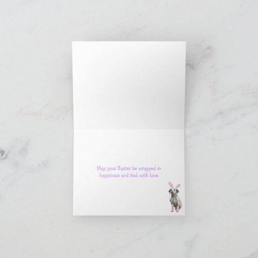 Ostern-Dalmatiner-Welpe Feiertagskarte (Innenseite)