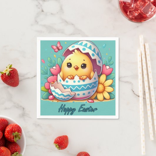 Ostern - das Abenteuer des kleinen Küken Serviette (Beispiel)