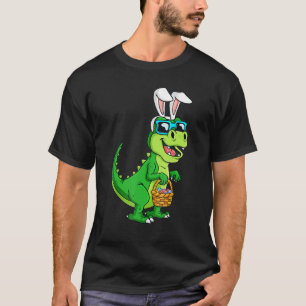 Ostern Dinosaur Bunny Rex Rawr Egg Basket Happy Ei T-Shirt