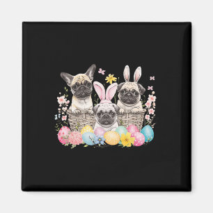 Ostern Drei Mops Niedlich Ostern Sonniges Ozean Ku Magnet