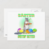 Ostern-Eichhörnchen Feiertagspostkarte (Vorne/Hinten)