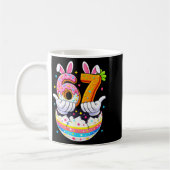 Ostern Eier lustiger Hase sechs sieben 67 Kaffeetasse (Links)