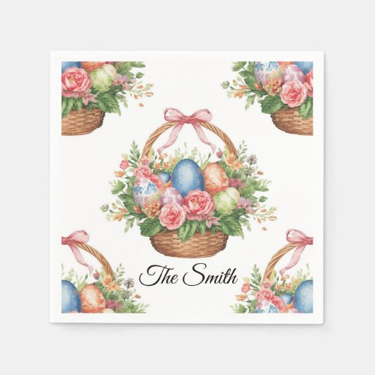 Ostern-Eier-Suchparty-Servietten mit Namen Serviette (Vorderseite)