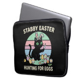 Ostern Eierjagd Lustige Katze Laptopschutzhülle (Vorderseite Links)