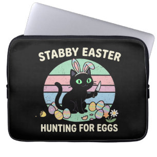 Ostern Eierjagd Lustige Katze Laptopschutzhülle