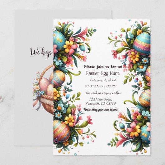 Ostern Einladung (Vorne/Hinten)