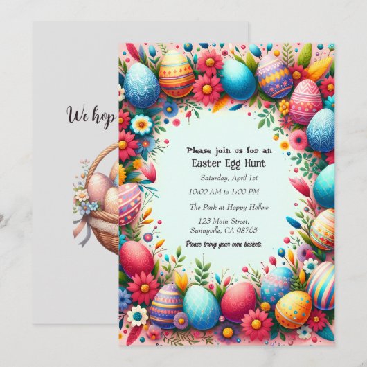 Ostern Einladung (Vorne/Hinten)