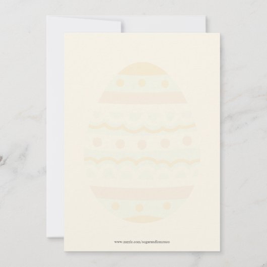 Ostern Einladung Brunch Egg Hunt Bunny Rabbit (Rückseite)