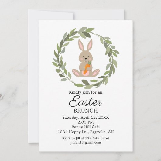 Ostern Einladung Niedliches Sonnenbad für Ihr Part (Vorderseite)