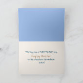 Ostern, Enkel, beschäftigte kleine Kaninchen Karte (Innenseite)